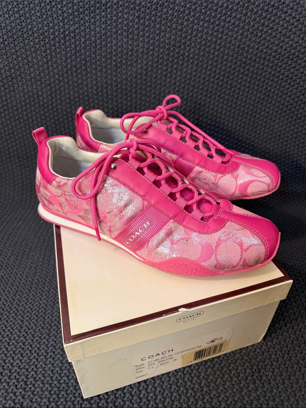 Coach Pink Signature Runner Sneakers -421